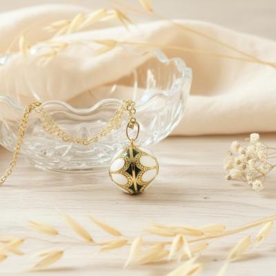 Bola de grossesse Or - Fleur Blanche - Marguerite