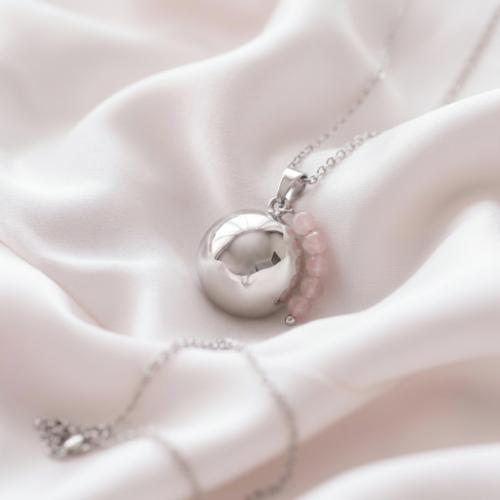 Bola de Grossesse Argent Quartz Rose