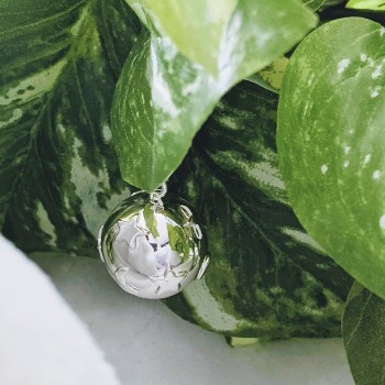 Collier Bola de Grossesse Argent avec Lunes et étoiles - Luna 2 - Loupita