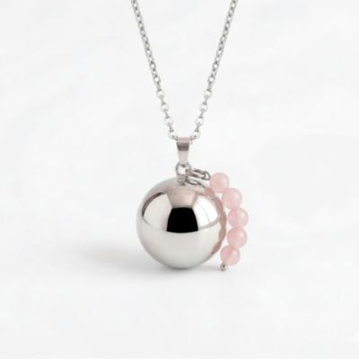 Bola de Grossesse Argent Quartz Rose