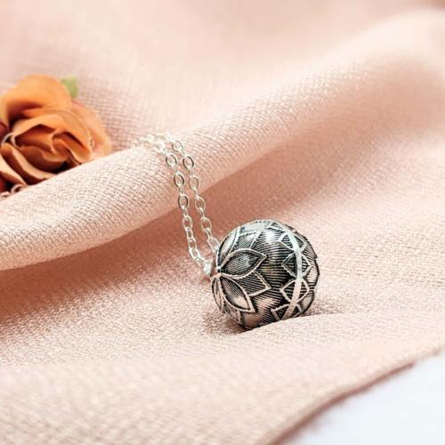 Bola De Grossesse Argent Modèle Reaksa - Bijou Personnalisable Avec Chaine à Bille | Création Française