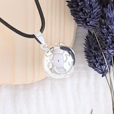 Bola de Grossesse Argent - Lune & Étoile - Luna