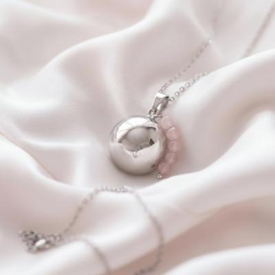 Bola de Grossesse Argent Quartz Rose