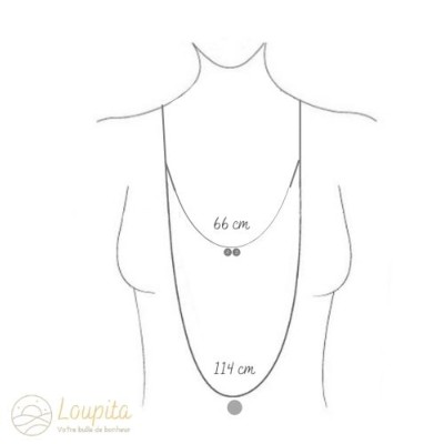 Bola de Grossesse Argent Eden avec Initiales & Double Collier