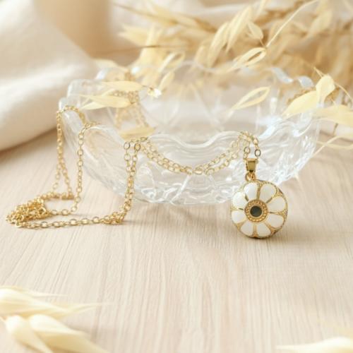 Bola de grossesse Or - Fleur Blanche - Marguerite