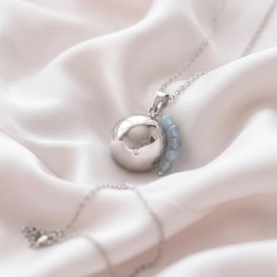 Bola de Grossesse Argent Aigue Marine