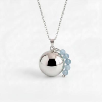 Bola de Grossesse Argent Aigue Marine